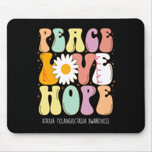 Mousepad Paz Amor Esperança Conscientização de Ataxia Telan