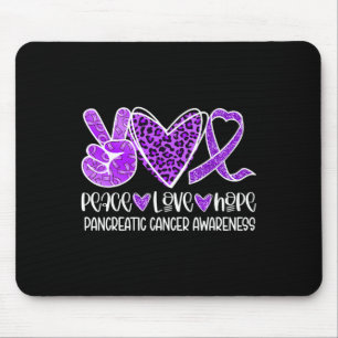 Mousepad Paz Amor Esperança Leopardo Câncer de pâncreas A