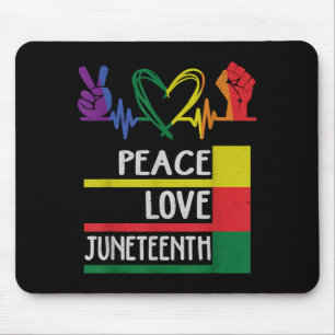 Mousepad Paz amor orgulho juneteenth garota negra rainha mu