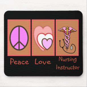 Mousepad "Paz, amor, presentes do instrutor de nutrição"