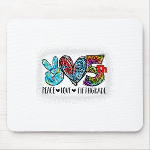 Mousepad Paz Amor Quinta Série Equipe de Volta às Aulas 5ª