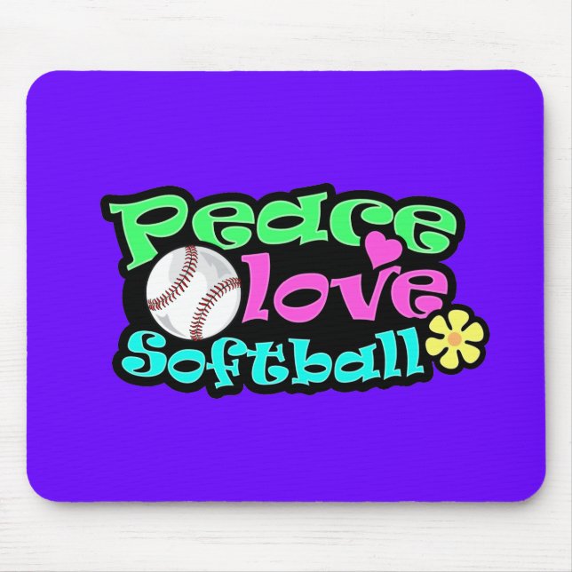 Mousepad Paz, Amor, Softball (Frente)