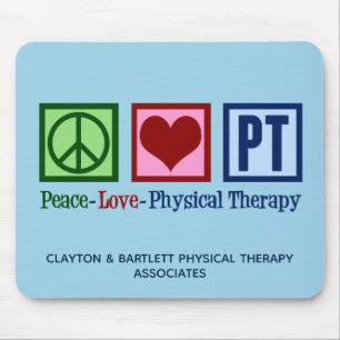 Mousepad Paz Amor Terapia Física Personalizada PT Office Bl