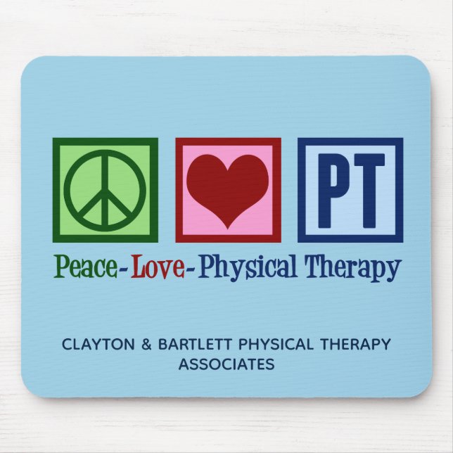 Mousepad Paz Amor Terapia Física Personalizada PT Office Bl (Frente)