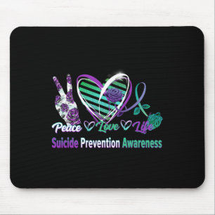Mousepad Paz Amor Vida Suicídio Sensibilização Semi Colon P