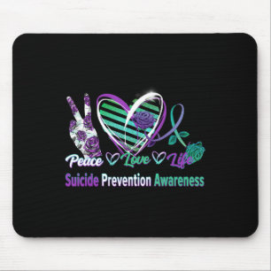 Mousepad Paz Amor Vida Suicídio Sensibilização Semi Colon P
