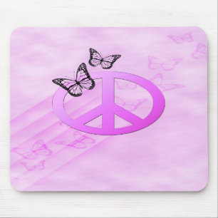 Mousepad Paz cor-de-rosa