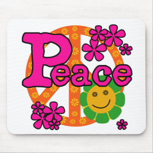 Mousepad paz do estilo 60s