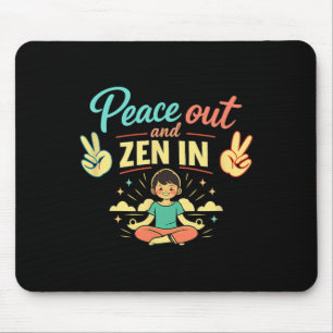 Mousepad Paz e Zen em Vibrações Frias Arte de Saúde Mental