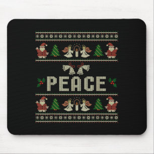 Mousepad Paz Eu Venho Em Paz Casal Combinando Ugly Christm