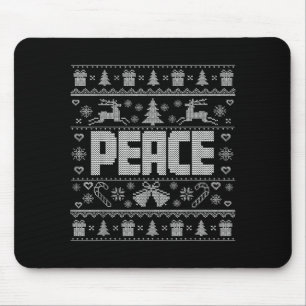 Mousepad Paz Eu Venho Em Paz Casal Combinando Ugly Christm
