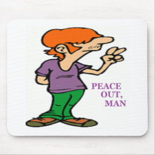 MOUSEPAD "PAZ FORA, CARA" HIPPIE