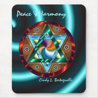 Mousepad Paz & harmonia da estrela de David