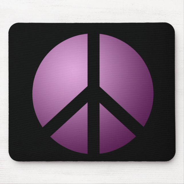 Mousepad Paz, preto e roxo de Mousemat (Frente)