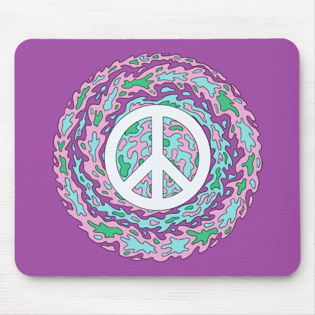 Mousepad Paz psicodélica (Frente)