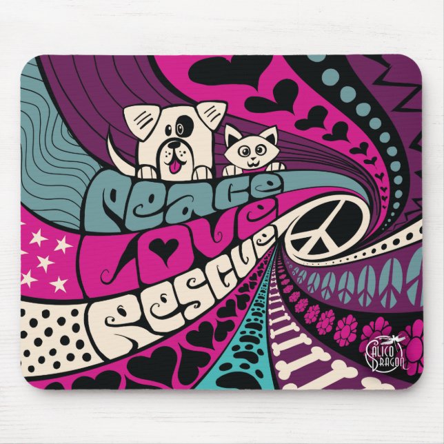 Mousepad Paz, salvamento pelo dragão da chita (Frente)