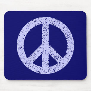 Mousepad Paz tenciosa - Azul Pó no Marinho Profundo