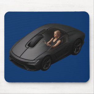 Mousepad PC Mouse-Car: Clique na velocidade de um supercarr