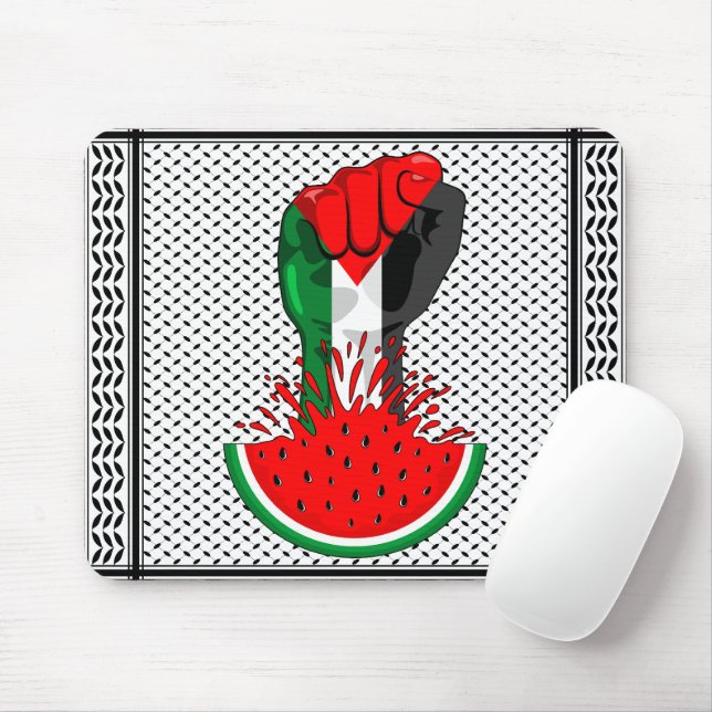 Mousepad Pé de resistência da Palestina em Watermelon (Com mouse)