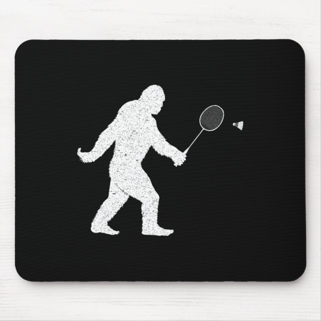 Mousepad Pé Grande Jogando Badminton Chuttle Engraçado Badm (Frente)