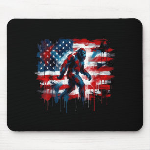 Mousepad Pé grande usa bandeira americana sasquatch patriót