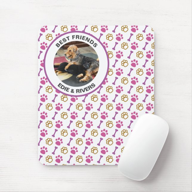 Mousepad Pé-Impressão-Cão-Cachorro (Com mouse)