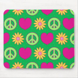 Mousepad Peace Love Daisies