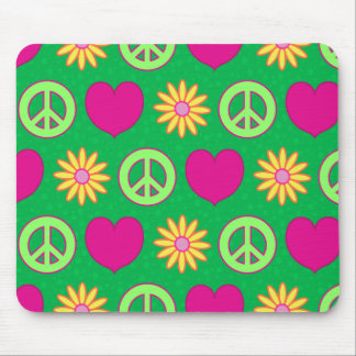 Mousepad Peace Love Daisies