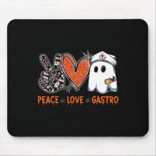 Mousepad Peace Love Gastro-Fantasma Enfermeira Gastroentero
