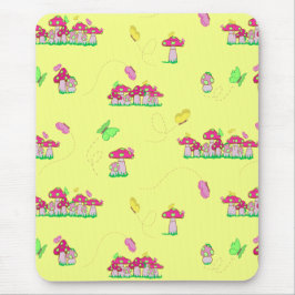 Mousepad Peace Love Mushrooms