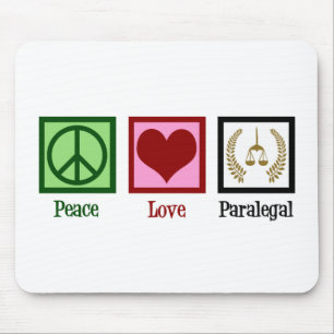 Mousepad Peace Love Paralegal