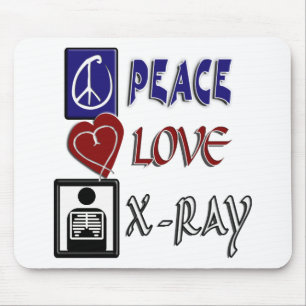 MOUSEPAD PEACE LOVE XRAY