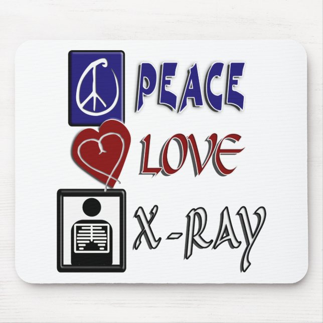 MOUSEPAD PEACE LOVE XRAY (Frente)