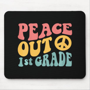 Mousepad Peace Out 1rua Grade Funny Retro 70's Last Day Of 