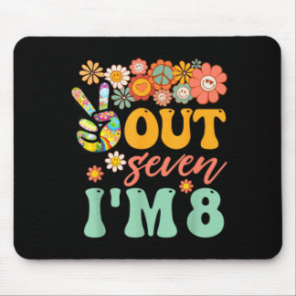 Mousepad Peace out seven 8 groovy 8th happy birthday boy