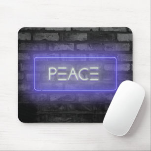 Mousepad PEACE - Pad do mouse Purple Neon Sign