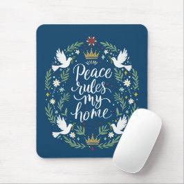 Mousepad Peace Rules My Home