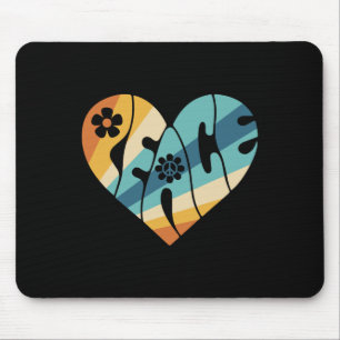 Mousepad PEACE SIGN LOVE 60s 70s Groovy Hippie Costume Hall