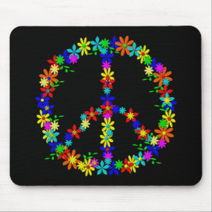 Mousepad Peace símbolo Flower Power