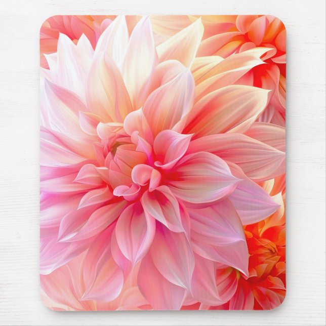 Mousepad Peach Blush Dahlia Blossom (Frente)