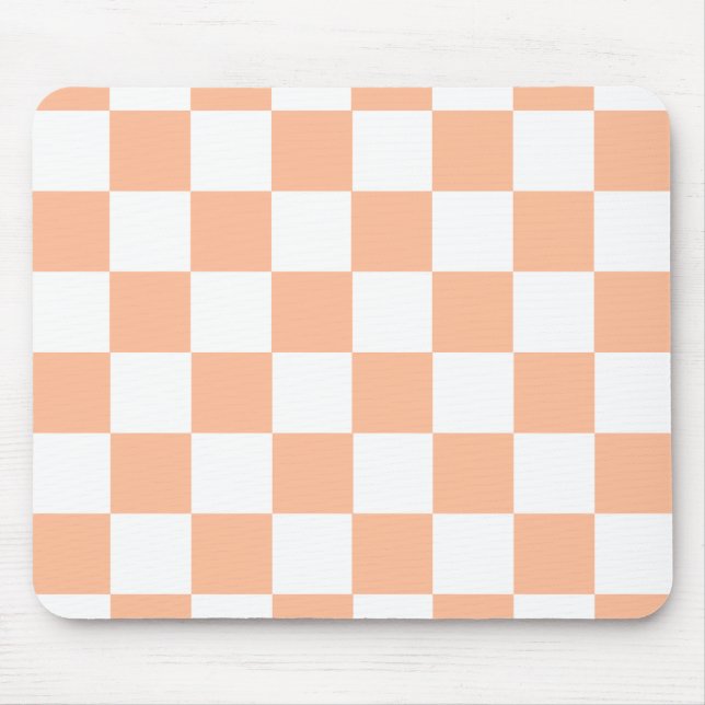Mousepad Peach Fuzz Verificado Padrão Gingham (Frente)