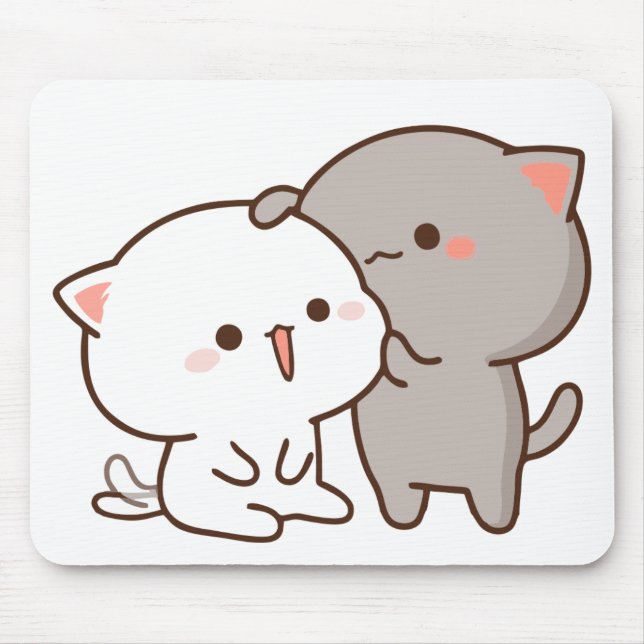 Mousepad Peach Goma Love Mouses pads (Frente)