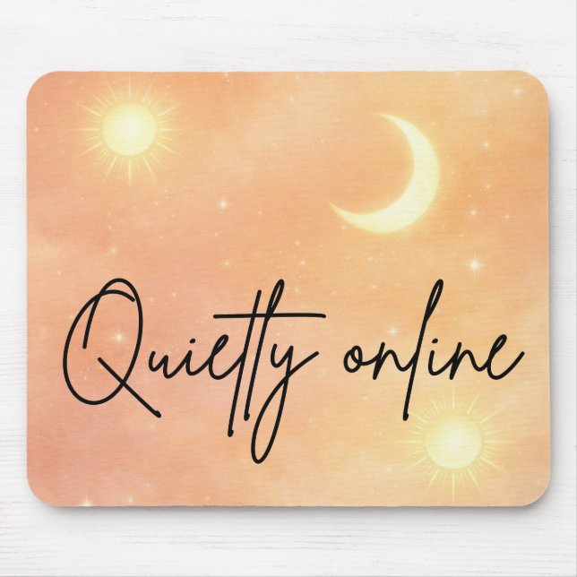 Mousepad Peach haze and cloud cream AI art  (Frente)