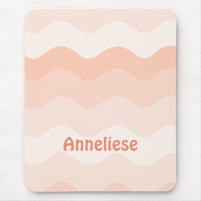 Mousepad Peach Wavy Personalizado (Frente)