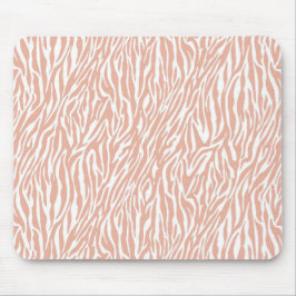 Mousepad Peach Zebra Print