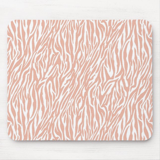 Mousepad Peach Zebra Print (Frente)