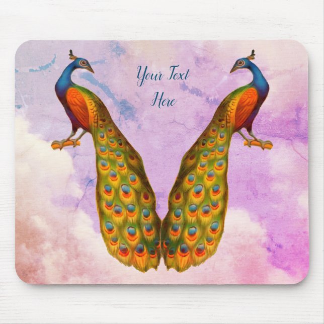 Mousepad Peacock Art Animal Personalizado (Frente)