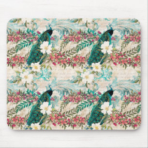Mousepad Peacock Floral