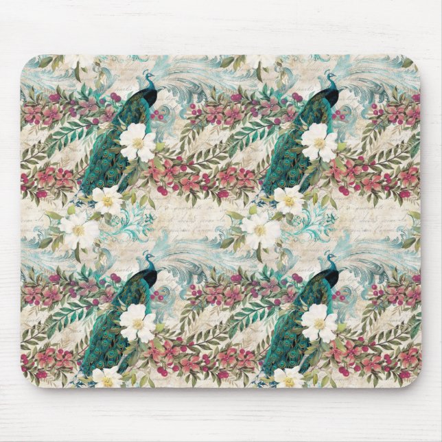 Mousepad Peacock Floral (Frente)