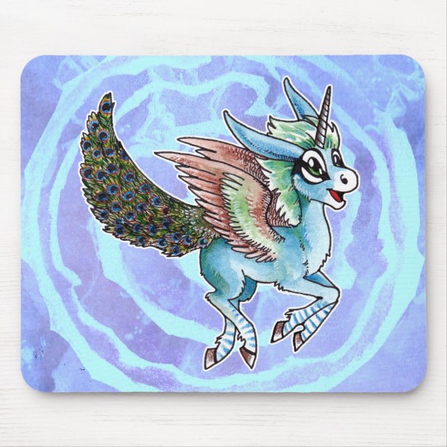 Mousepad Peacock Unicorn (Frente)